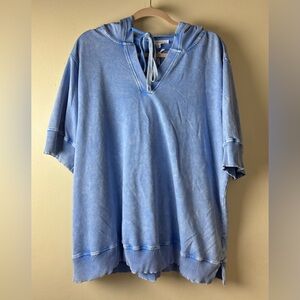 Jane & Delancey Hooded Vintage Inspired Comfy top